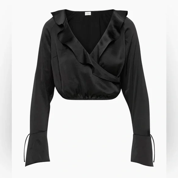 Wilfred Black Ruffle Blouse - Picture 1 of 7
